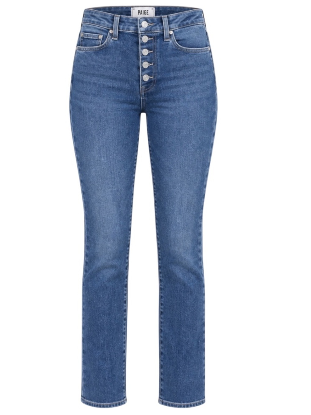 PAIGE Sarah Slim Jeans Size 24 Imperial Exposed Button Fly High Rise NWOT